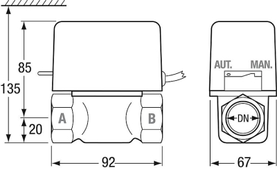 Mut 2-Wege Zonenventil mit Innengewinde DN 15, 230 Volt